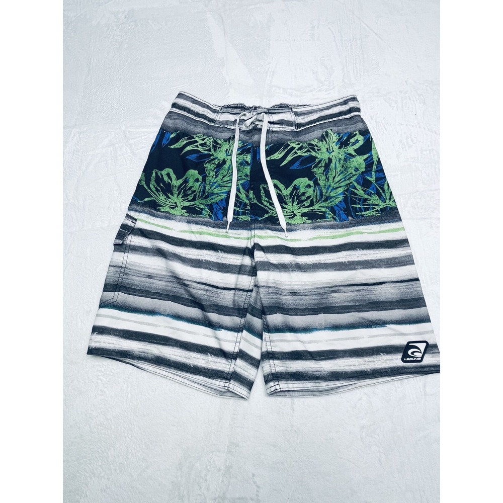 Laguna Shorts Mens Tagged S Blue Green Tropical Pattern Drawstring Swim Beach‎